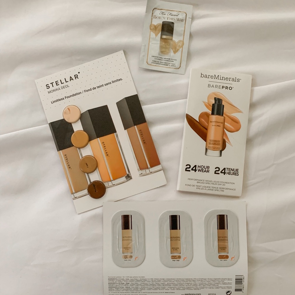 Too faced bare minerals and Sephora foundation